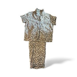 Leopard Printfresh Cropped Pajama Set